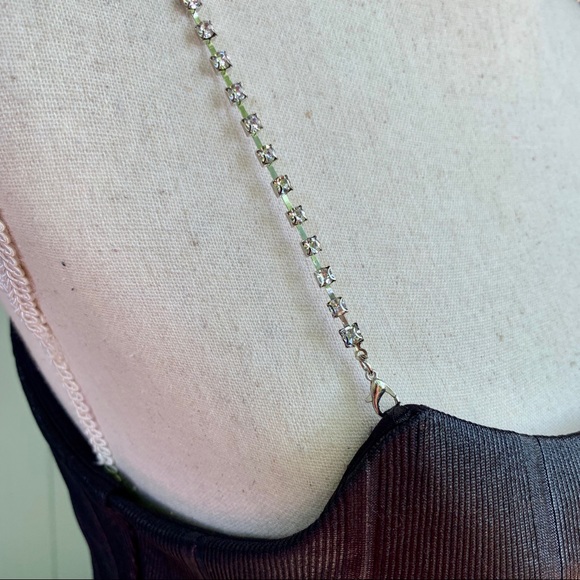NWOT Topshop Diamanté Rhinestone Bralette Crop Top - Picture 4 of 8